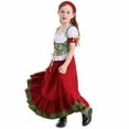 thumbnail image 4 of Nxznwn German Dirndl Dress for Girls Bavarian Oktoberfest Party Outfits Dresses Ruffle Sleeve Long Dress, 4 of 7