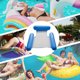 thumbnail image 5 of Silla de red flotante inflable para el agua tumbona de tres Ehuebsd tubos de agua plegable de bolsillo para piscina, 5 of 8