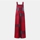 thumbnail image 4 of ICHUANYI Clearance Womens Fashion Ethnic Style Patchwork Vintage Printed Buttons Suspender Jumpsuit(Red, XL) ICHUANYI WER2023080802277, 4 of 5
