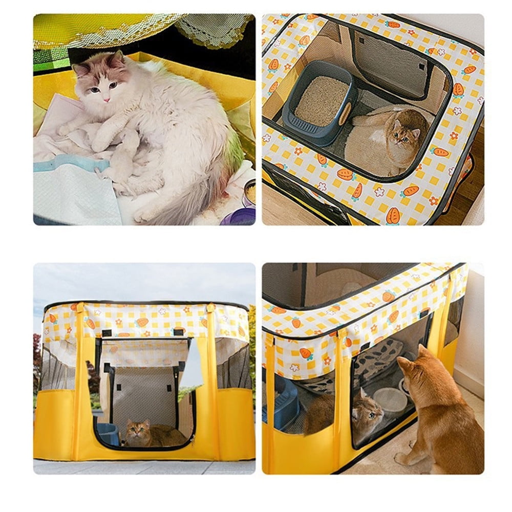 ZBH Collapsible Dog Crates - Portable Dog Travel Crate Kennel for Pets, Dog Travel Kennel Medium Cat Crate
