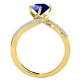 thumbnail image 3 of Mauli Jewels Engagement Rings for Women 1.15 Carat Halo Tanzanite And Diamond Bridal Set 4-prong 14k Yellow Gold, 3 of 6