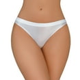 thumbnail image 1 of Gibobby Lencería sexy Calzoncillos de cintura brillantes y sedosos para mujer Ropa interior sexy transparente(Blanco, XL), 1 of 5