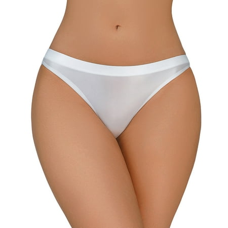 Women s Shiny Low Waist Briefs Transparent Sexy Underwear Lingerie for Women Christmas Skirt