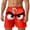 16-Red, variant on ibiyuan Funny Cartoon Face Print Mens Swim Trunks Elastic Waist Mens Bathing Suits Lightweight Drawstring Waist Beach Swimwear Running Board Shorts