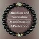 thumbnail image 1 of Negro Pulsera de Cristal Mujeres Ajustable Aromaterapia Piedra Energía Joyería, 1 of 6