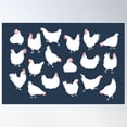 thumbnail image 2 of Not Your Grandma'S Kitchen Chickens - Navy Poster Wall Art, Modern Wall Decor For Living Room Bedroom, 24x36 UNFRAMED, 2 of 3