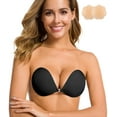 thumbnail image 1 of Adhesive Bra Strapless Sticky Invisible Push up Silicone Bra for Backless Dress with Nipple Covers Nude, 1 of 7