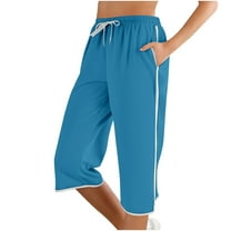 Women Fashion Solid Comfortable Casual Mid Waist Sport Pants
