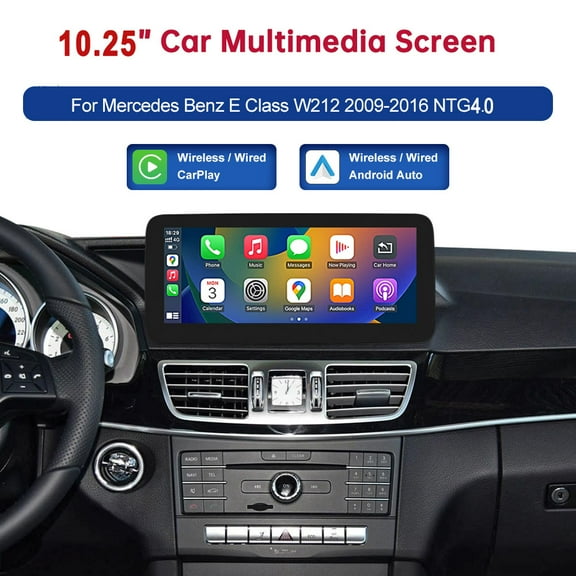 Car Radio 10.25" Touchscreen for Mercedes Benz E Class W212 with NTG4.0 System 2009-2011 Support Wireless Apple Carplay/Android Auto Mirror Link