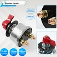 thumbnail image 5 of Battery Disconnect Switch High Current 300A 12V 24V 36V Master Power Cut Off Isolator Killer Switch with Face Plate for Car Vehicle Truck Winch ATV RV Marine Boat, 5 of 5