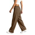 thumbnail image 4 of HomeDM Women's Baggy Sweatpants Wide Leg Drawstring Elastic Waist Lounge Sweat Pants with Pockets Coffee XL, 4 of 10