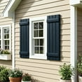 thumbnail image 2 of Barara King Window Shutters with Premium Board and Batten, Plantation Shutters with Two Horizontal Rails and Easy Mount for Farmhouse, Home Office, Living Room, Bedroom, Blue(14"*25"), 2 of 9