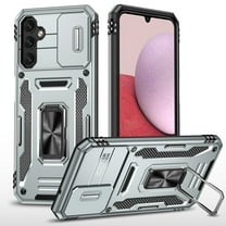 Dteck for Samsung Galaxy A14 5G Case with Ring Holder Stand, Rugged Hybrid Case with Dual Material Protection, Military Grade Drop Protection Case for Samsung Galaxy A14 5G,Gray