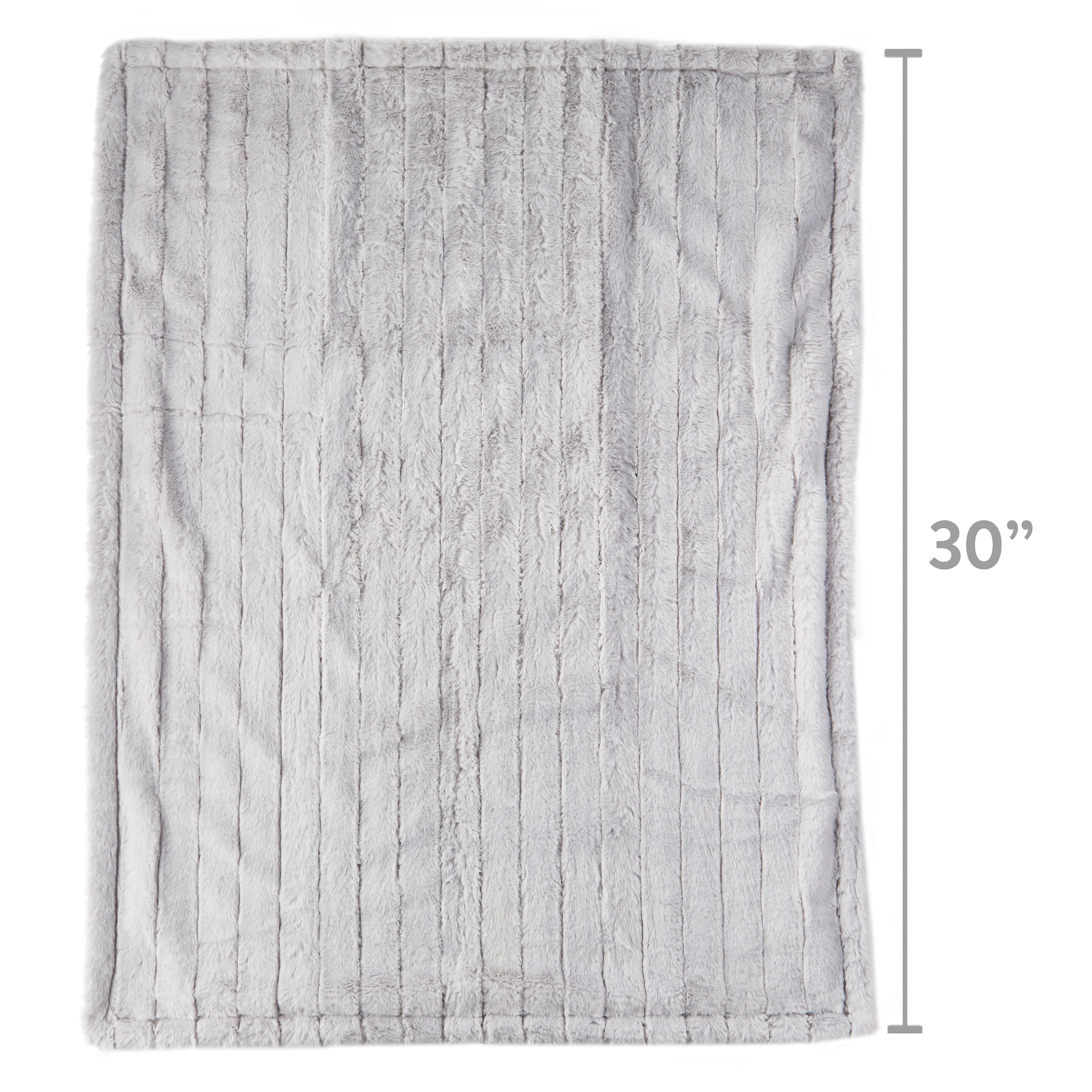 Parent's Choice Premium Plush Light Gray Blanket with Faux Sherpa Lining, for Baby or Toddler, 30" x 40"