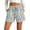 Mint Green #017, variant on Womens Cotton Linen Summer Striped Shorts Elastic High Waisted Drawstring Casual Shorts Y2k Beach Vacation Clothes, XL