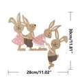 thumbnail image 2 of YIMWNYI Wooden Easter Bunny Table Decor – Spring Easter Decoration for Home, Desk, and Family Parties, 2 of 5