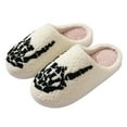 thumbnail image 4 of YLYL Women Men Fluffy Slippers Soft Plush Fuzzy Warm Winter Holiday Slippers Slip on Indoor Outdoor Shoes, 4 of 6