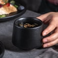 thumbnail image 4 of GROWTH TANK Japanese Ceramic Tea Cups Handcraft Porcelain Mugs Chinese Kung Fu Cup 200ml Big Black A, 4 of 9