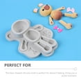 thumbnail image 2 of WRITWAA 2-Pack Bear Shape Fondant Silicone Molds White Non-Stick Cake Decorating Tools for Party, 2 of 8