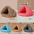 thumbnail image 2 of SUNSIOM Pet Dog Cat Cave Igloo Bed Basket House Kitten Soft Cozy Indoor Cushion Kennel, 2 of 5