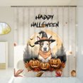 thumbnail image 3 of Happy Halloween Bull Terrier Witches Hat Pumpkin Carving Shower Curtain Bully Dog Lovers Gifts Idea Waterproof Bathroom Bathtub Curtain - 02019, 3 of 5