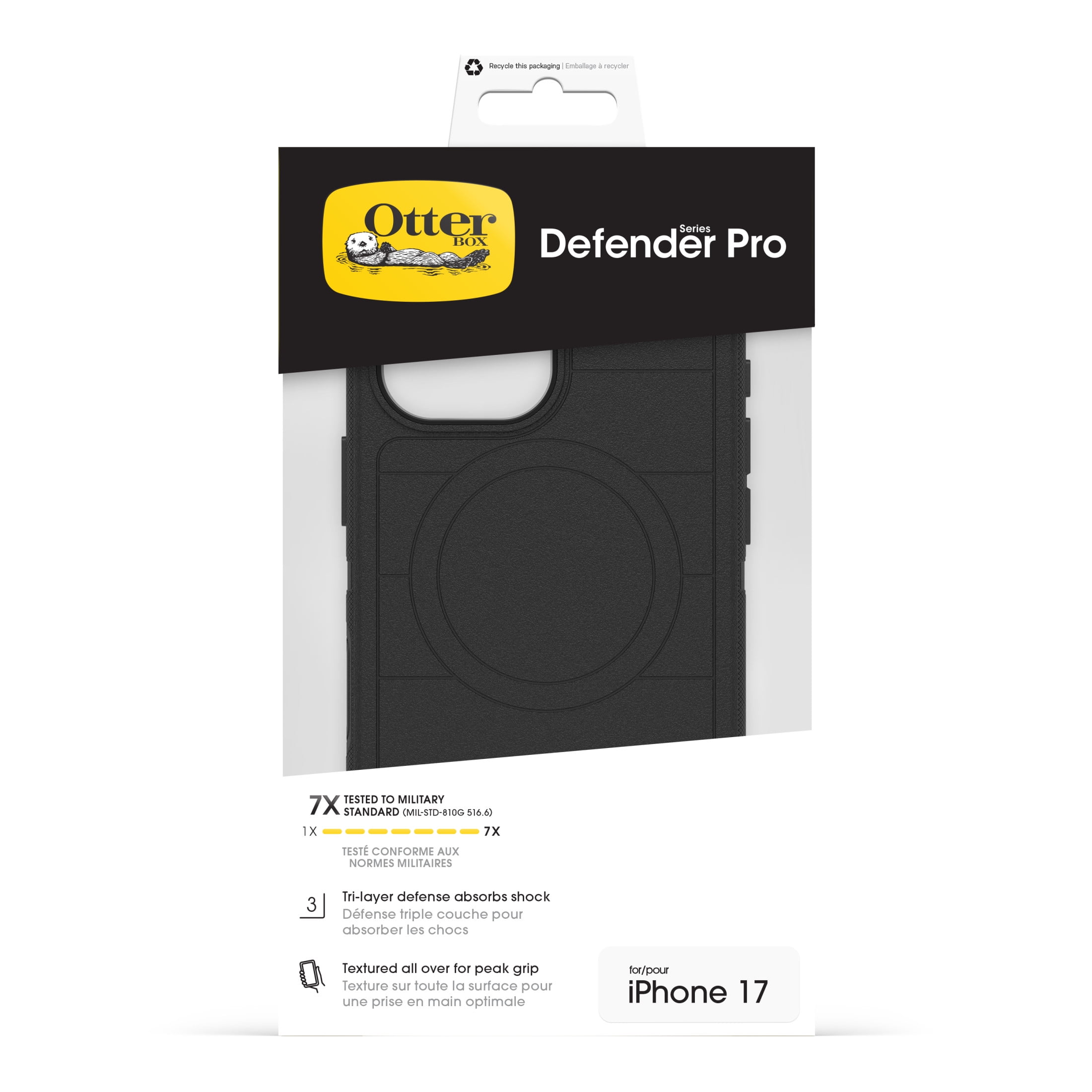 OtterBox Defender Series Pro Case with MagSafe and Camera Control for Apple iPhone 17 - Black