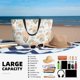 thumbnail image 5 of Fotbe Air Balloon and Flower Bolsa de Viaje para Playa - Resistente al Agua, Bolsa Tote de Gran Capacidad y Ligera con 7 Bolsillos para Mujeres y Hombres, 5 of 7