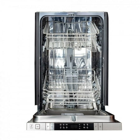 ZLINE - 18" Compact Top Control Built-In Dishwasher with Stainless Steel Tub, 40 dBa - Stainless steel
