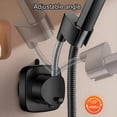 thumbnail image 4 of ABPETE Suction Cup Shower Head Holder - Angle Adjustable Spring Arm, Flexible Wall Mount Shower Hose Holder, Removable Hand Held Shower Bracket with Vacuum Lock & Bonus Hook for Bathroom, Kitchen, 4 of 7