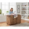 thumbnail image 2 of Pemberly Row Contemporary Engineered Wood Sewing Craft Cart in Oak, 2 of 20