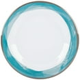 thumbnail image 2 of G.E.T. 7.5" Blue / White Heavy-Duty Wide Rim Melamine Salad Plate (Set of 4), 2 of 2