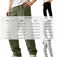 thumbnail image 3 of WAVSUF Men's Softshell Pants, with Pockets Elastic Waist Loose Fit Fall Running Outdoor Pants Size M-4XL, 3 of 4
