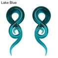 thumbnail image 2 of jiaroswwei 1 Pair Unisex Glass Twisted Snail Ear Gauges Hangers Plugs Stretchers Expanders, 2 of 8