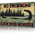 thumbnail image 1 of Aluminum Metal Signs No Swimming Loch Ness Monster Metal Tin Sign for Home Kitchen Retro Decor Yard Garden Outdoor 12×8 Inches, 1 of 5