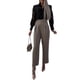 thumbnail image 5 of SAYOO Mujer Casual Botón Abajo Camisas sólidas Blusa con cuello en V Manga larga Recorte Camisa de verano sólida Blusa de verano Ropa de calle Outwear Camisas de trabajo formales informales SAYOO  Moda, 5 of 7