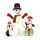 thumbnail image 3 of Muñeco de nieve inflable de Navidad con dos pingüinos lindos decoración inflable de Navidad resistente a la intemperie para jardín Patio exterior, 3 of 8