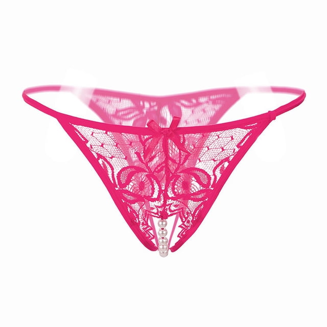 Ropa interior sexy con masaje de perlas, tanga transparente con entrepierna abierta para mujer, pantalones tipo T, verdadera tentación