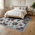 thumbnail image 3 of ODIKA 6'x9' Washable Area Rug Non-Slip, Easy Care, Interlocking Motif Bone Alfombra Para Perros Schnauzer Print Paws Refined for Family Room, Living Mater Bedroom, 3 of 7