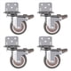 thumbnail image 2 of Ruedas de Montaje Lateral, Ruedas para Muebles de 2 Pulgadas, Ruedas de Goma en Forma de L, Juego de 4, Tapa Giratoria con Bloqueo de 360 Grados, Paquete de 4, 2 of 5