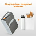 thumbnail image 2 of Cigarette Dispenser Storage Box Flip Cigarette Case 20 Loaded High Capacity with Detachable USB Rechargeable Cigarettes Case Silver, 2 of 8