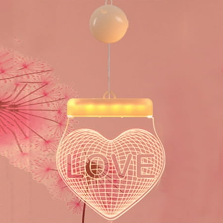 

Decorative Light Bulb LED Light For Indoor Bedroom Romantic 3D Light Gift For Love Hanging Light Drcoration Battery Light