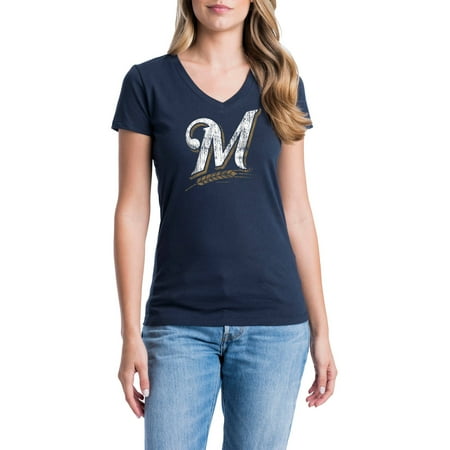 Milwaukee Brewers Bedding - Milwaukee Brewers Womens Short Sleeve Graphic Tee