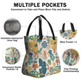thumbnail image 3 of Boho Bohemia Flower Drawstring Lunch Bag Women - Drawstring Lunch Bag Insulated for Work Office - Stain-Resistant Large Lunchbags for Women with Multi-Pockets, 3 of 6