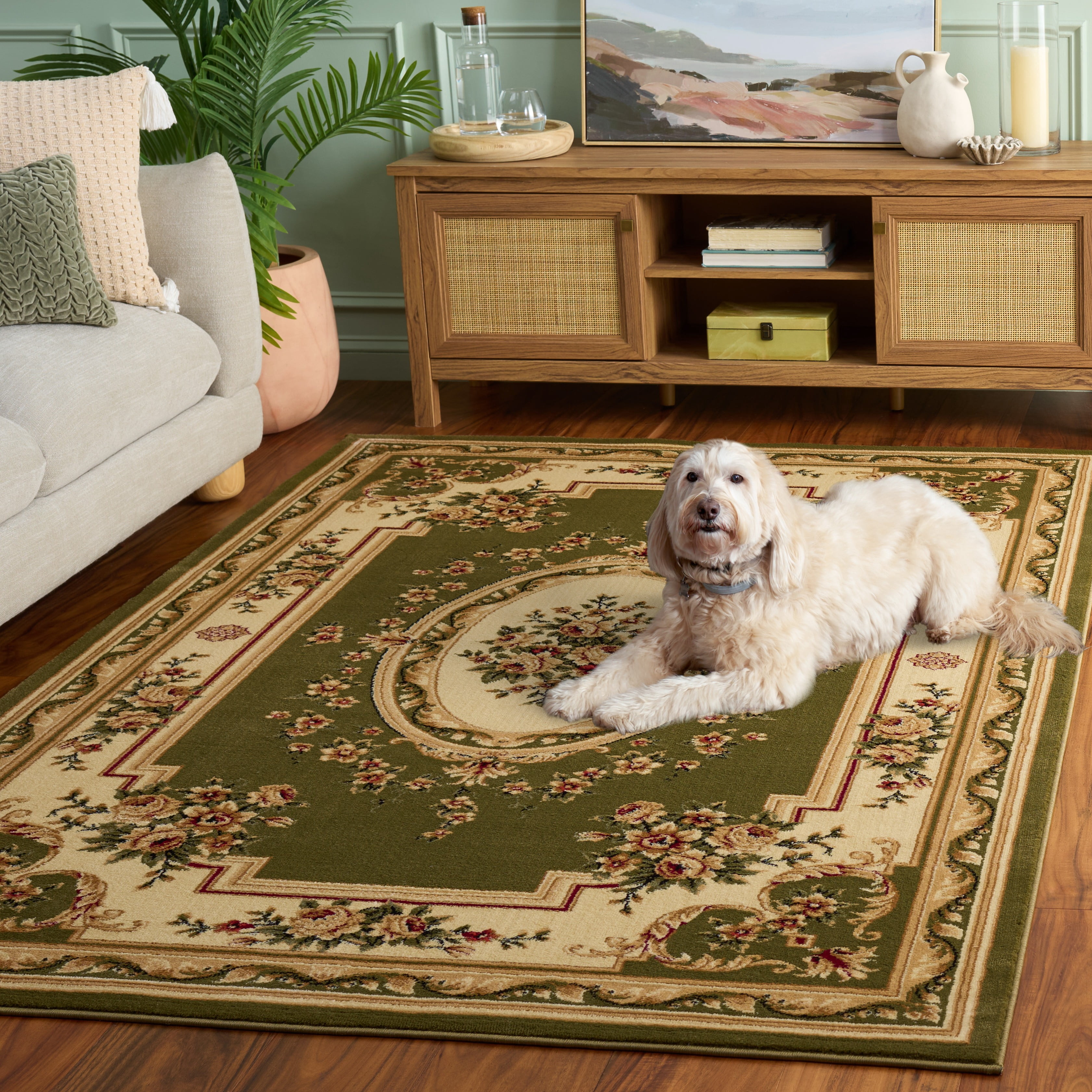 Safavieh Lyndhurst Katherine Floral Area Rug, Sage/Ivory, 2' x 3'