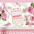 thumbnail image 6 of Vintage Washi Tape Set for Scrapbooking, 12 Rolls Of Waterproof Paper Tape, Diy Journal Supplies, Floral Decorative Masking Tape, Pink, 6 of 9