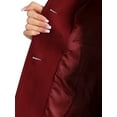 thumbnail image 5 of INSPIRE CHIC Women's Peter Pan Collar Single Breasted Overcoat Coat M Red, 5 of 6