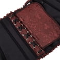 thumbnail image 6 of Lace Corset Top Bustiers Corselet Gothic Lingerie Bustier Floral Lace Up Plus Size Costume Satin Brown L, 6 of 7