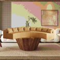 thumbnail image 3 of Modern Curved Corduroy Sectional Sofa for Living Room (220cm) with 8 Pillows, 3 of 7