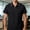 Black, variant on ZUBKTE Men's Solid Color Spread Collar T-Shirt Short Sleeve Breathable Versatile Summer Top