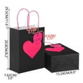 thumbnail image 3 of Love Giftes Bages - Paquete de 12 bolsas de regalo de papel kraft con forma de corazón para San Valentín, bolsas de papel para recuerdos de fiesta, bolsas para dulces, chocolates y pequeños regalos, d, 3 of 9
